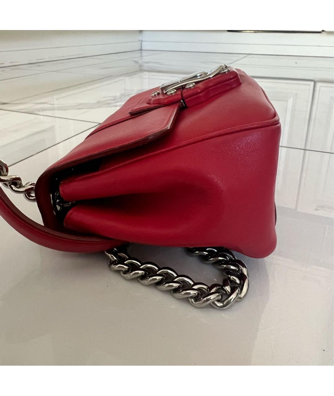 DOLCE&GABBANA Красная кожаная сумка через плечо, фото 5