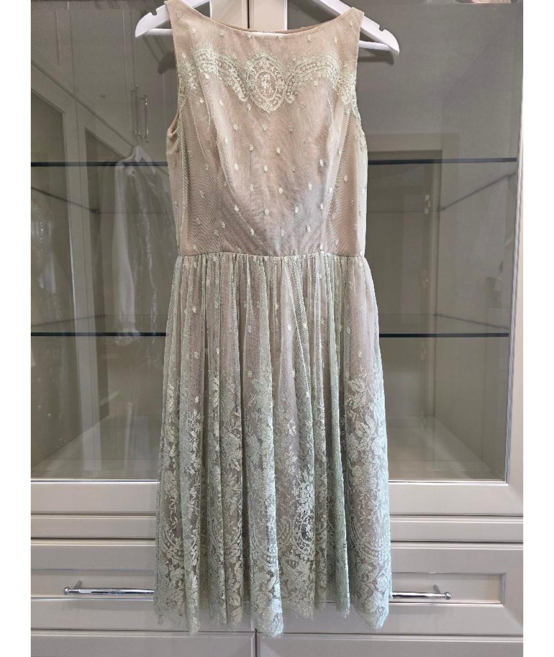 ESCADA Бежевое шелковое коктейльное платье, фото 10