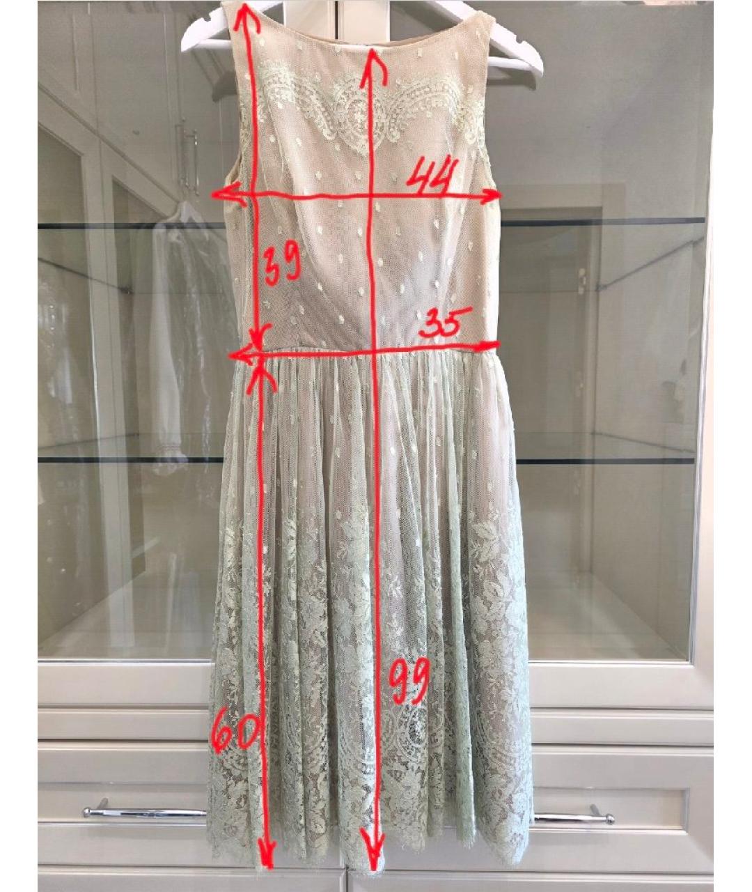 ESCADA Бежевое шелковое коктейльное платье, фото 8