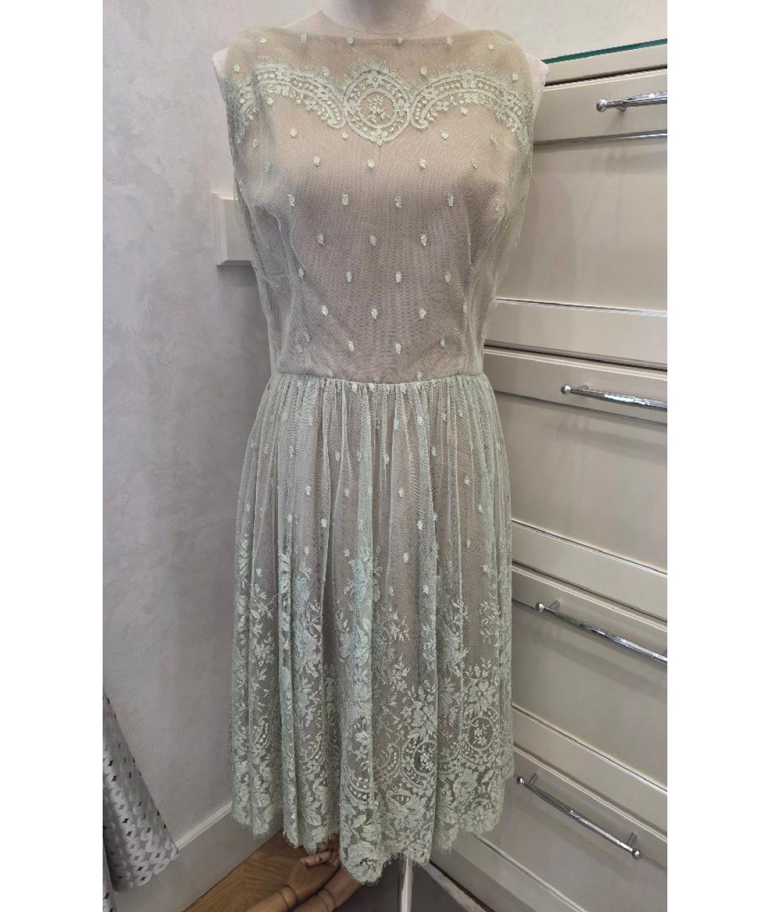 ESCADA Бежевое шелковое коктейльное платье, фото 7