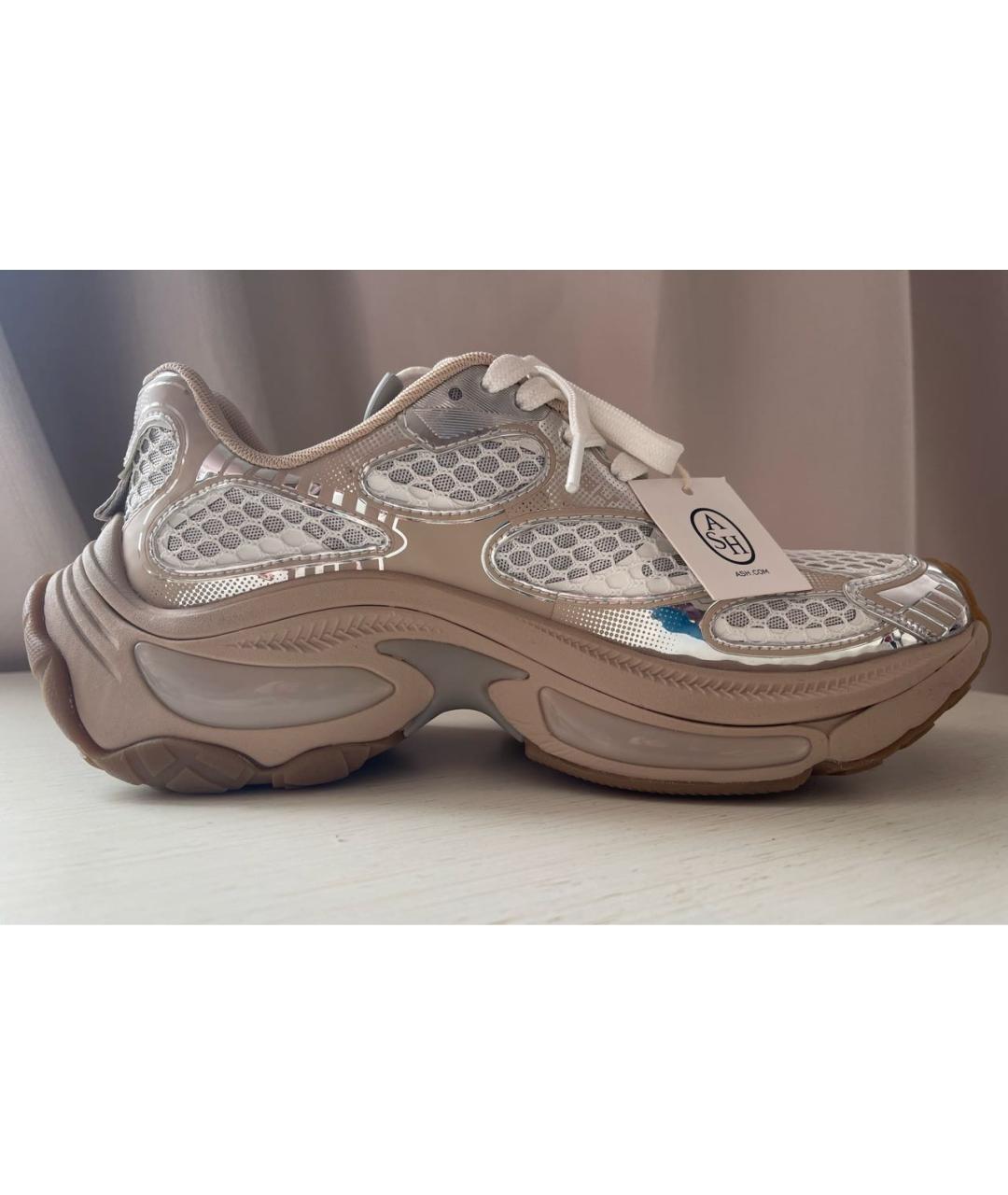 ASH Бежевые текстильные кеды, фото 4