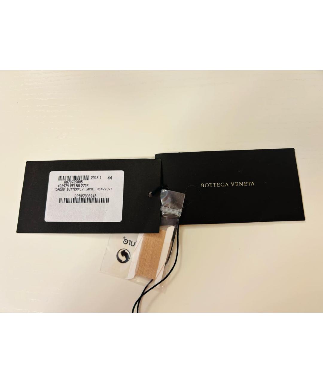 BOTTEGA VENETA Бежевое вискозное повседневное платье, фото 8