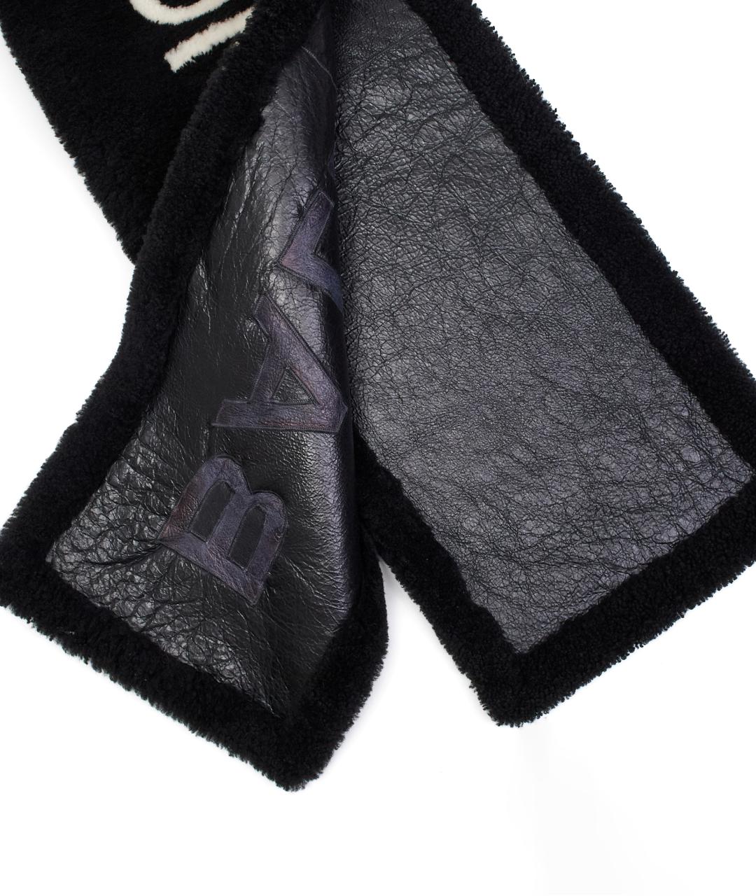 BALENCIAGA Черный шерстяной шарф, фото 2