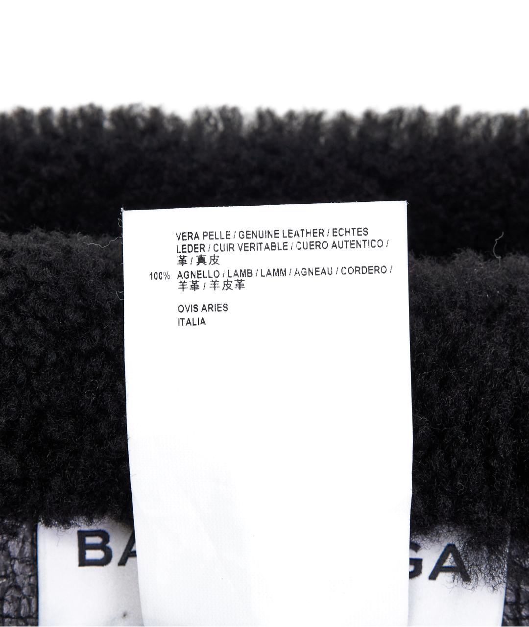 BALENCIAGA Черный шерстяной шарф, фото 5