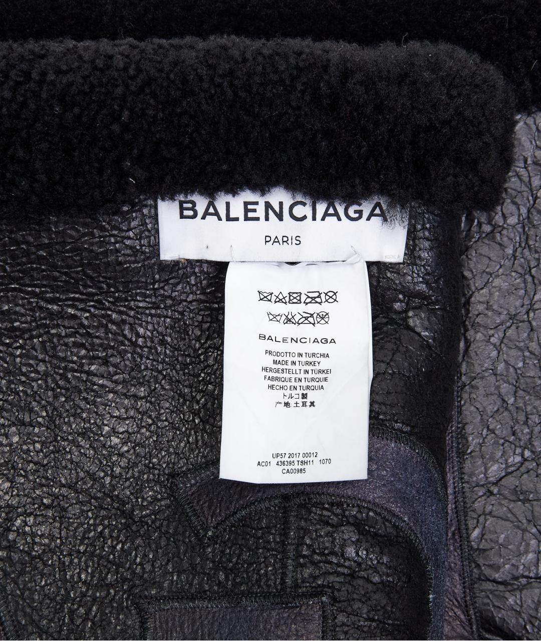 BALENCIAGA Черный шерстяной шарф, фото 4