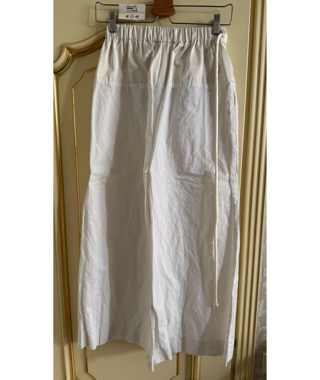 SPORTMAX Бежевые хлопковые брюки широкие, фото 2