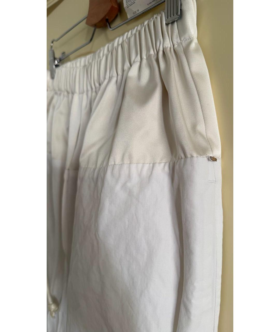 SPORTMAX Бежевые хлопковые брюки широкие, фото 4