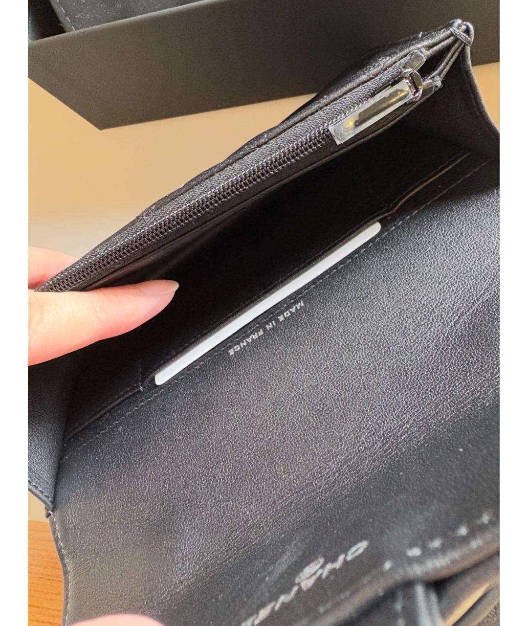 CHANEL Черная кожаная сумка через плечо, фото 6