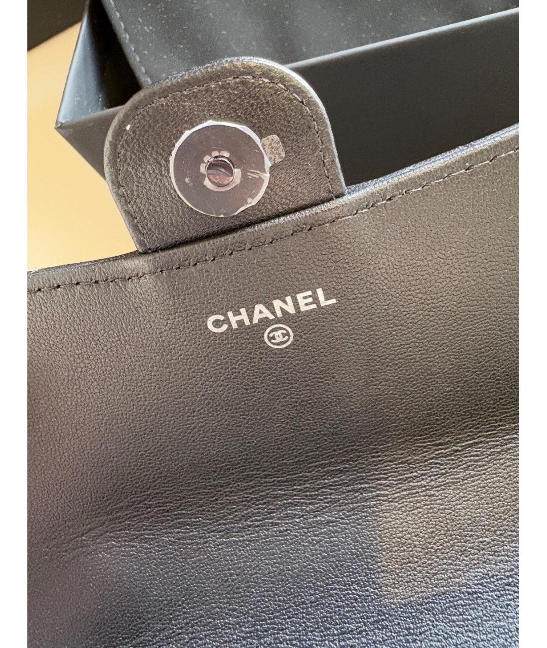 CHANEL Черная кожаная сумка через плечо, фото 4