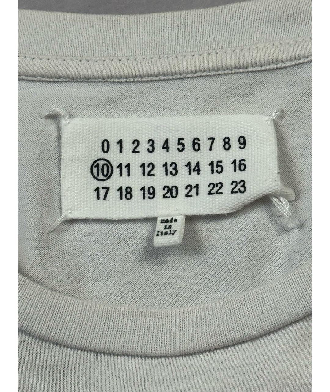 MAISON MARGIELA Белая хлопковая футболка, фото 6