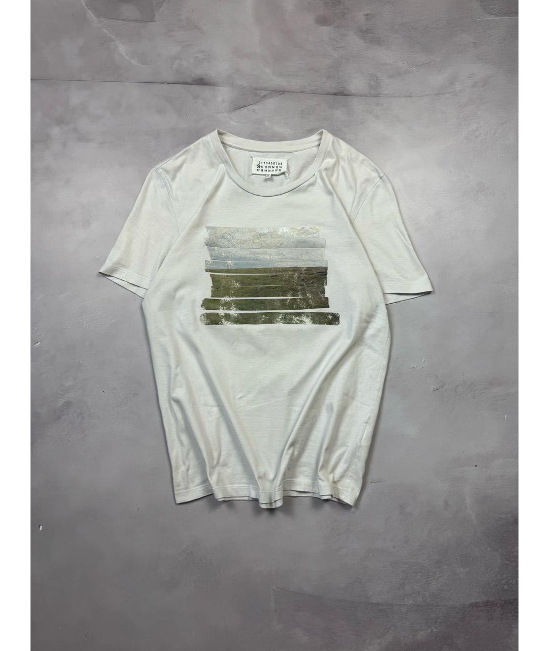 MAISON MARGIELA Белая хлопковая футболка, фото 9