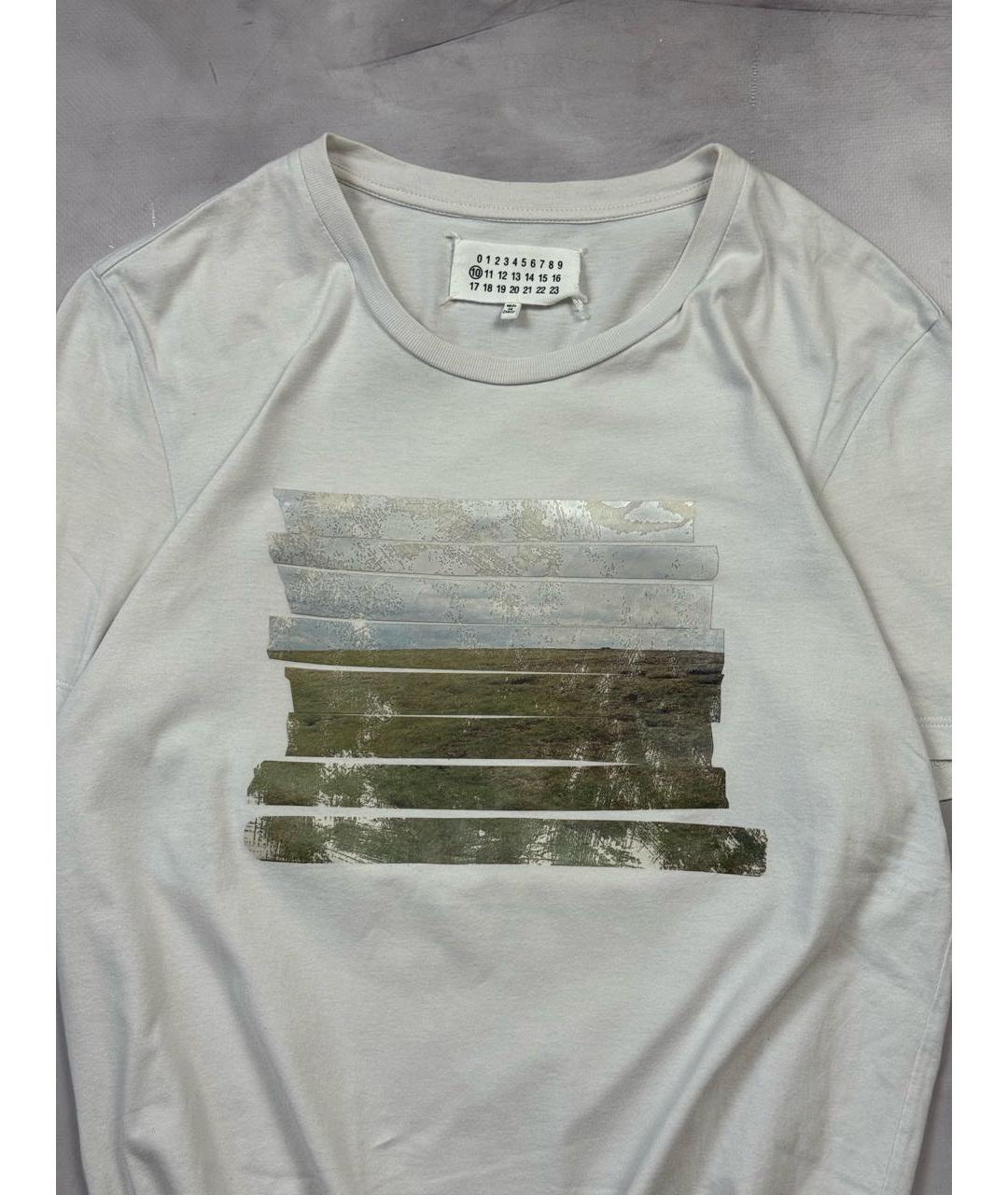 MAISON MARGIELA Белая хлопковая футболка, фото 2
