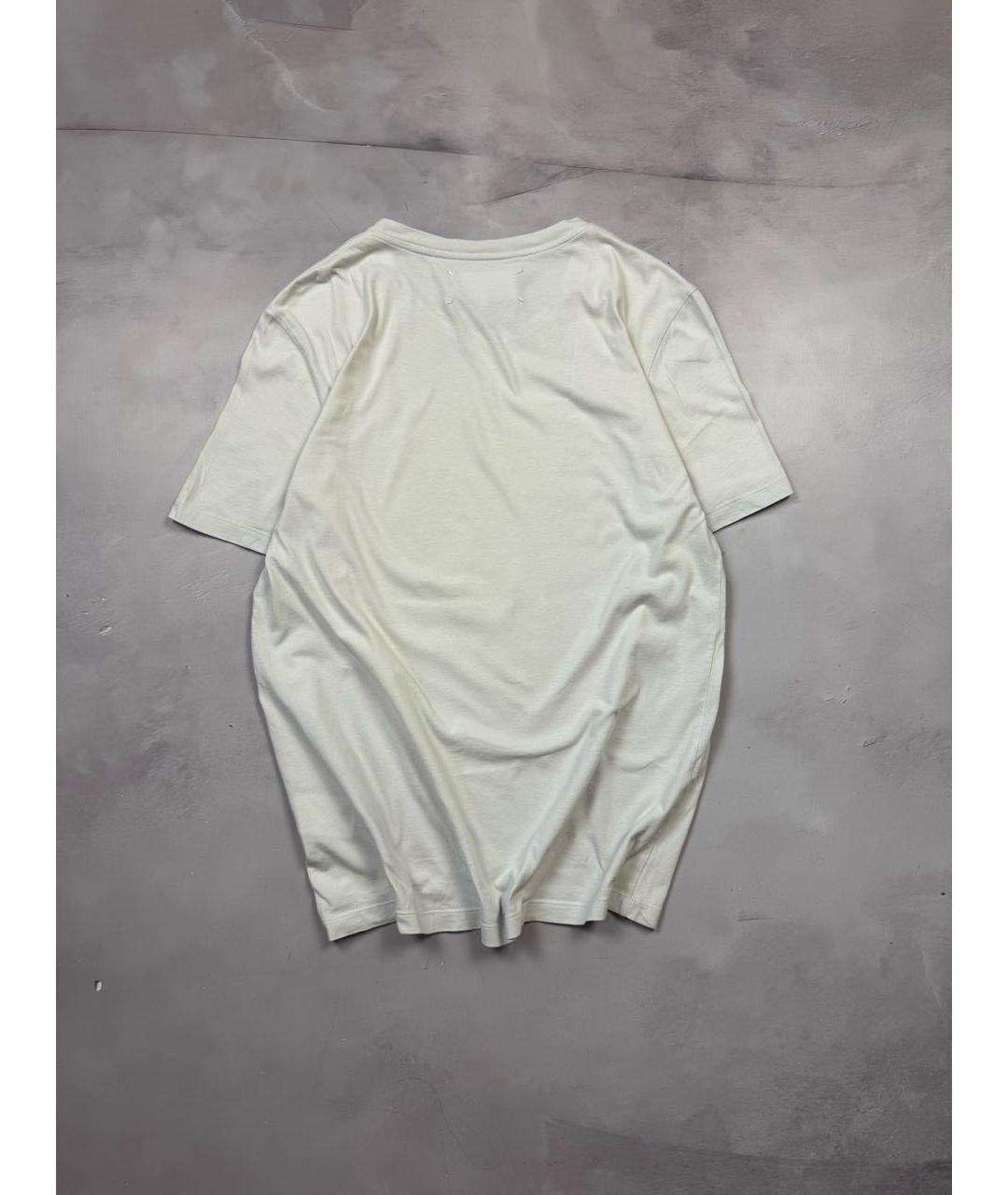 MAISON MARGIELA Белая хлопковая футболка, фото 3