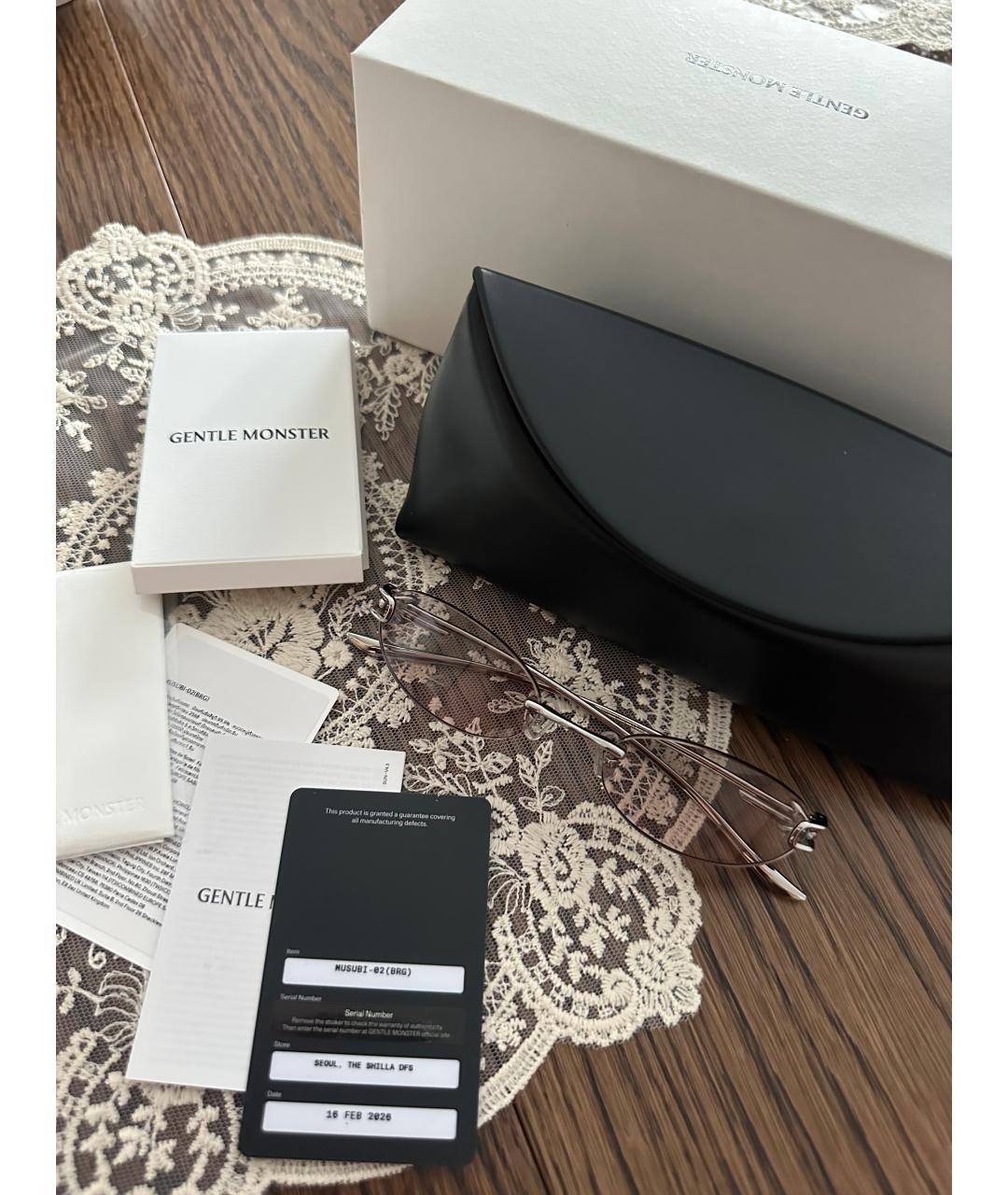 GENTLE MONSTER Серебряные металлические солнцезащитные очки, фото 8