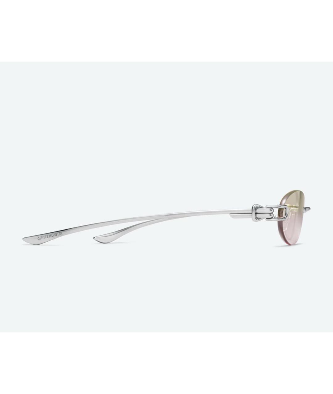 GENTLE MONSTER Серебряные металлические солнцезащитные очки, фото 3