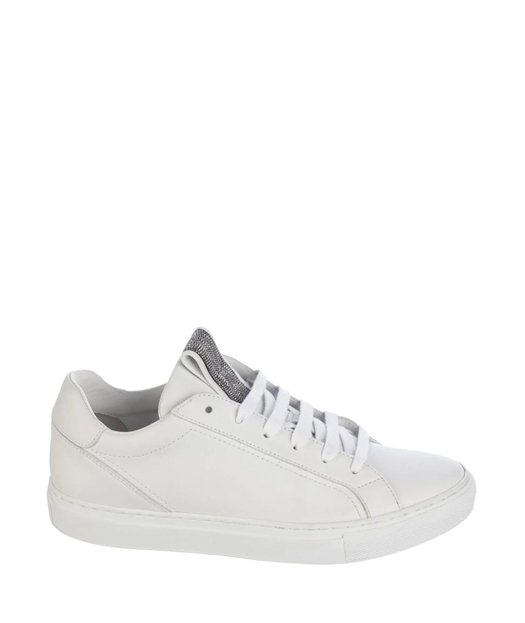 BRUNELLO CUCINELLI Белые кожаные слипоны, фото 1