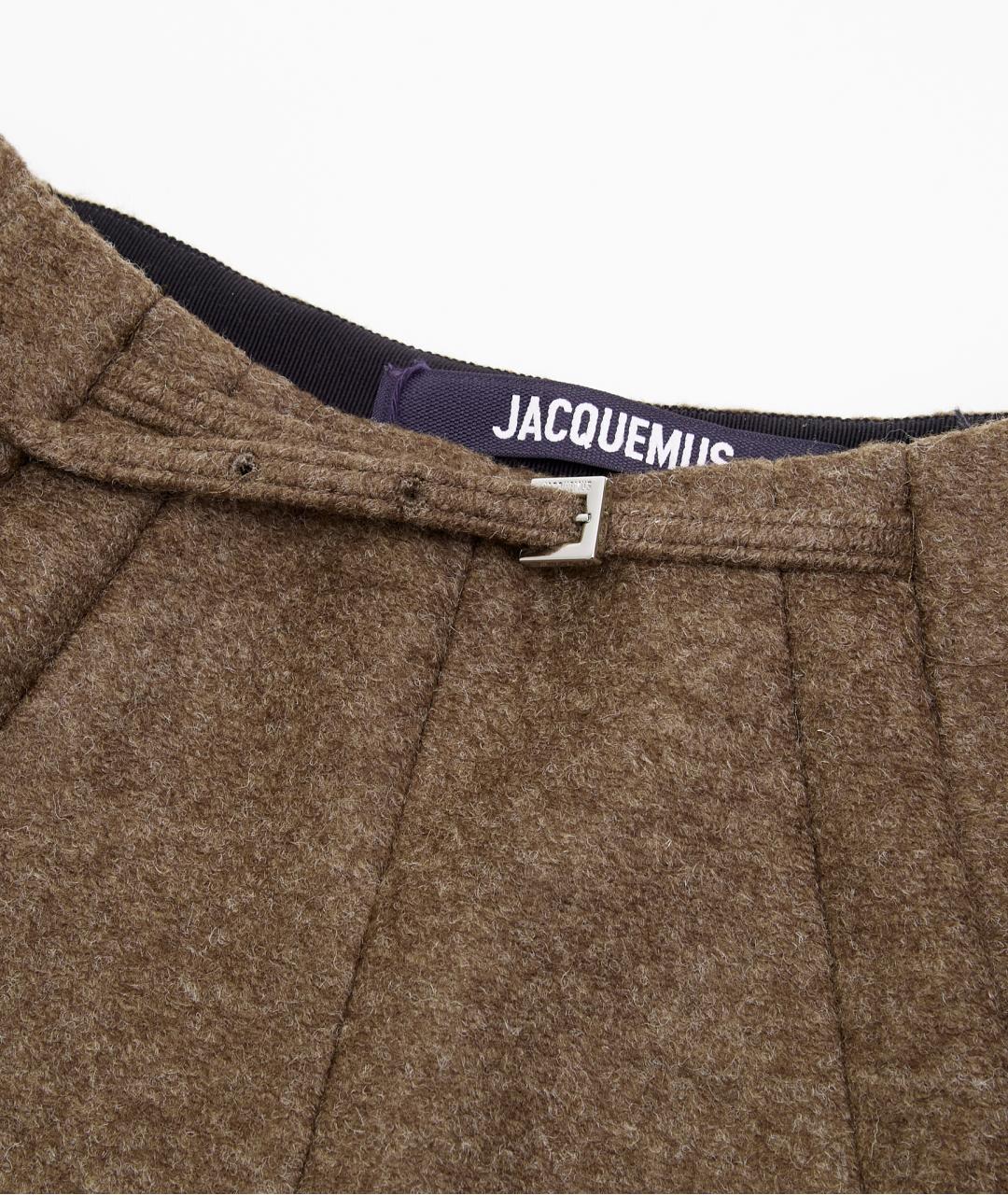 JACQUEMUS Коричневые полиэстеровые шорты, фото 6