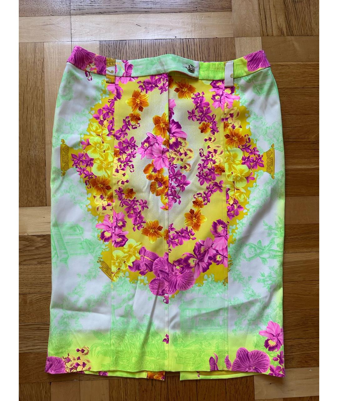 VERSACE Мульти юбка миди, фото 6