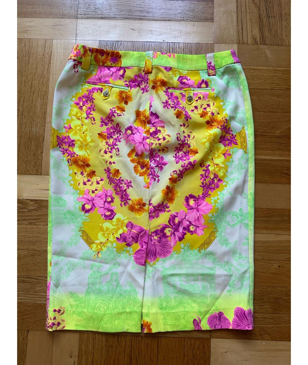 VERSACE Мульти юбка миди, фото 2