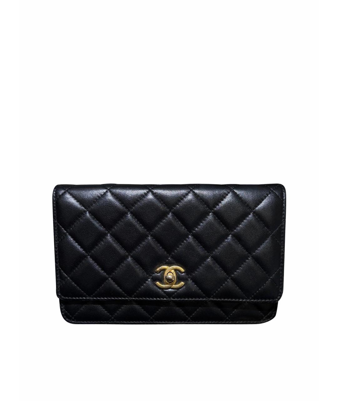 CHANEL Черная кожаная сумка через плечо, фото 1