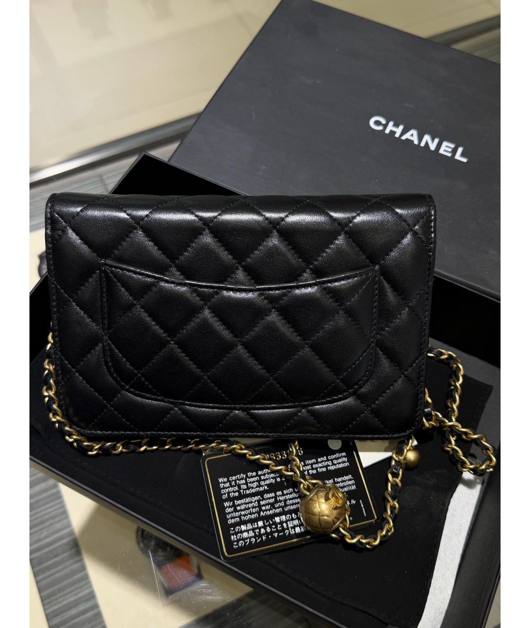 CHANEL Черная кожаная сумка через плечо, фото 2