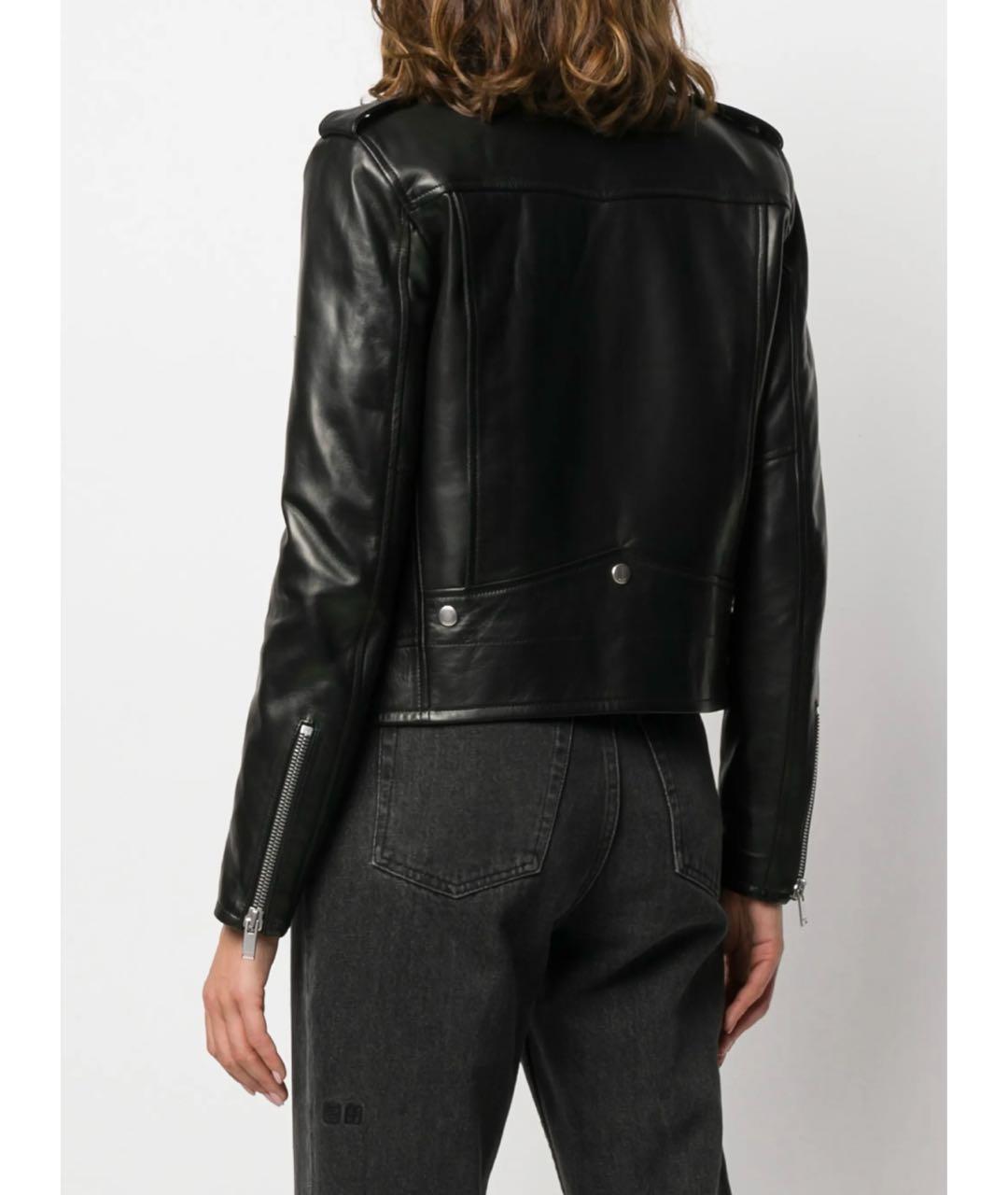 SAINT LAURENT Черная кожаная куртка, фото 3