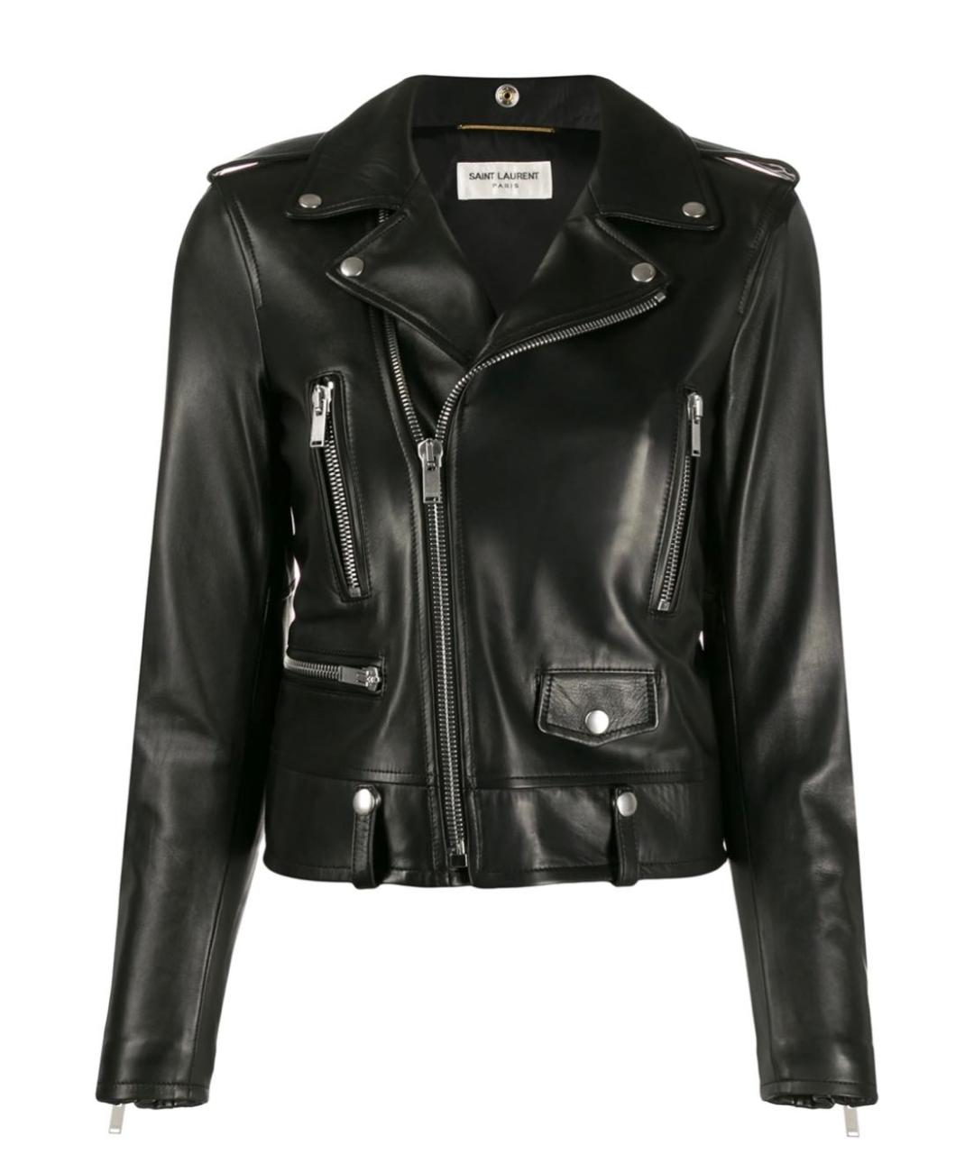 SAINT LAURENT Черная кожаная куртка, фото 5