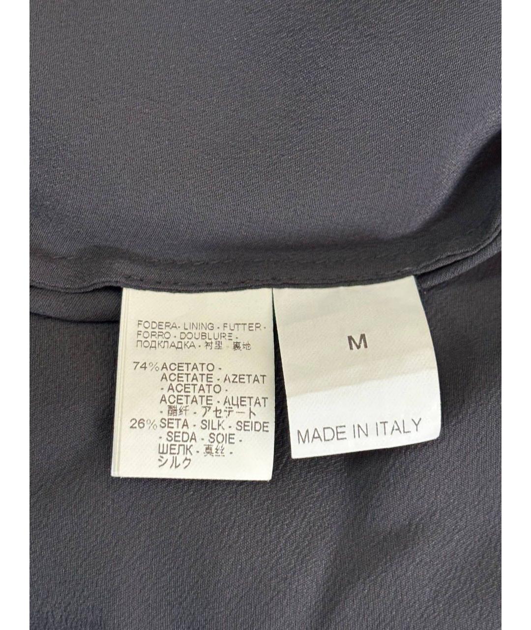 BRUNELLO CUCINELLI Антрацитовое шелковое повседневное платье, фото 4