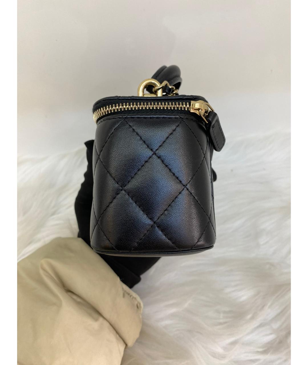 CHANEL Черная кожаная сумка через плечо, фото 6