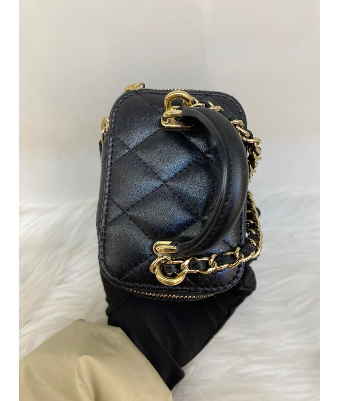 CHANEL Черная кожаная сумка через плечо, фото 4