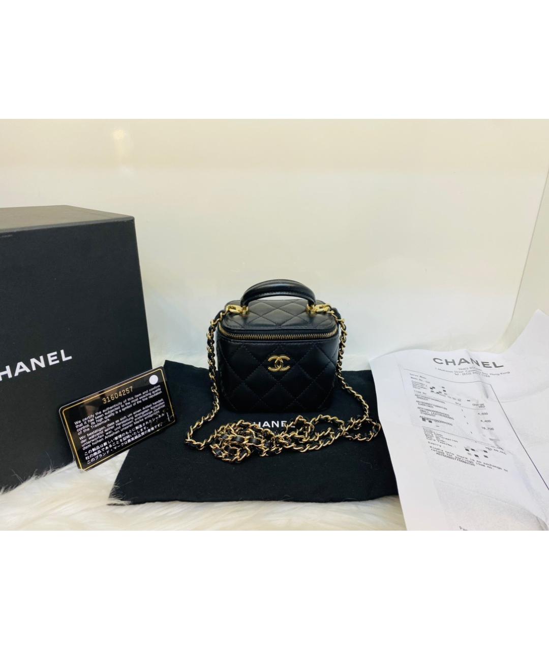 CHANEL Черная кожаная сумка через плечо, фото 10