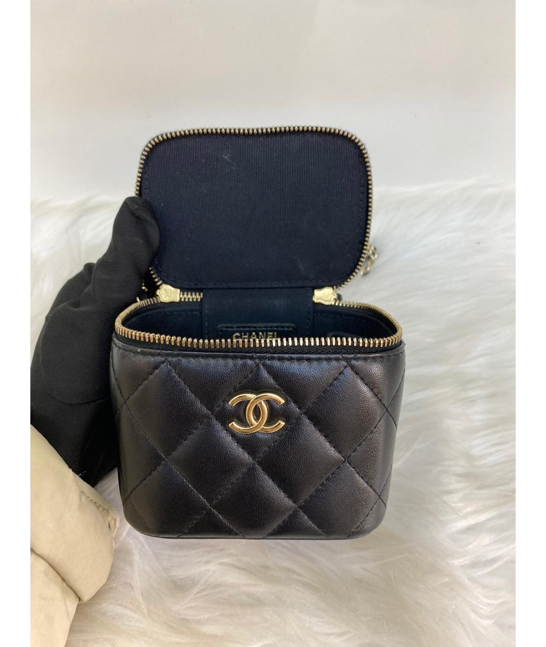 CHANEL Черная кожаная сумка через плечо, фото 8