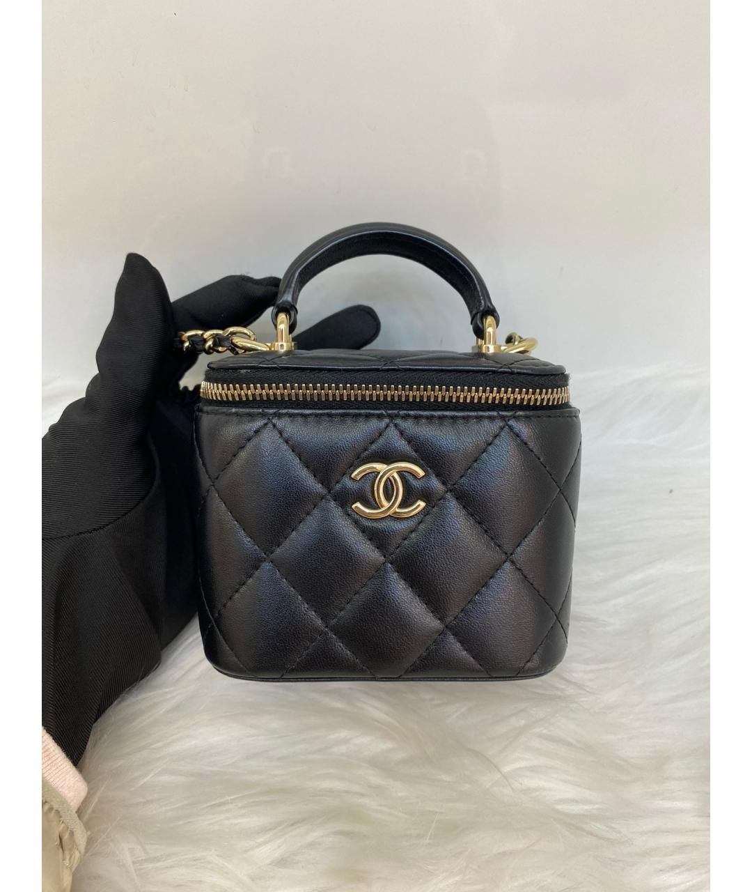 CHANEL Черная кожаная сумка через плечо, фото 2