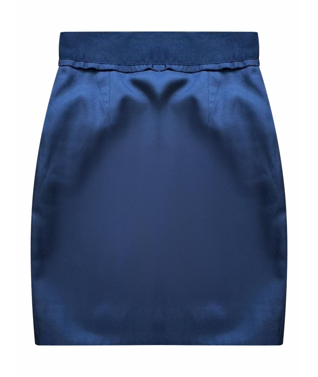 DOLCE&GABBANA Черная шелковая юбка мини, фото 1