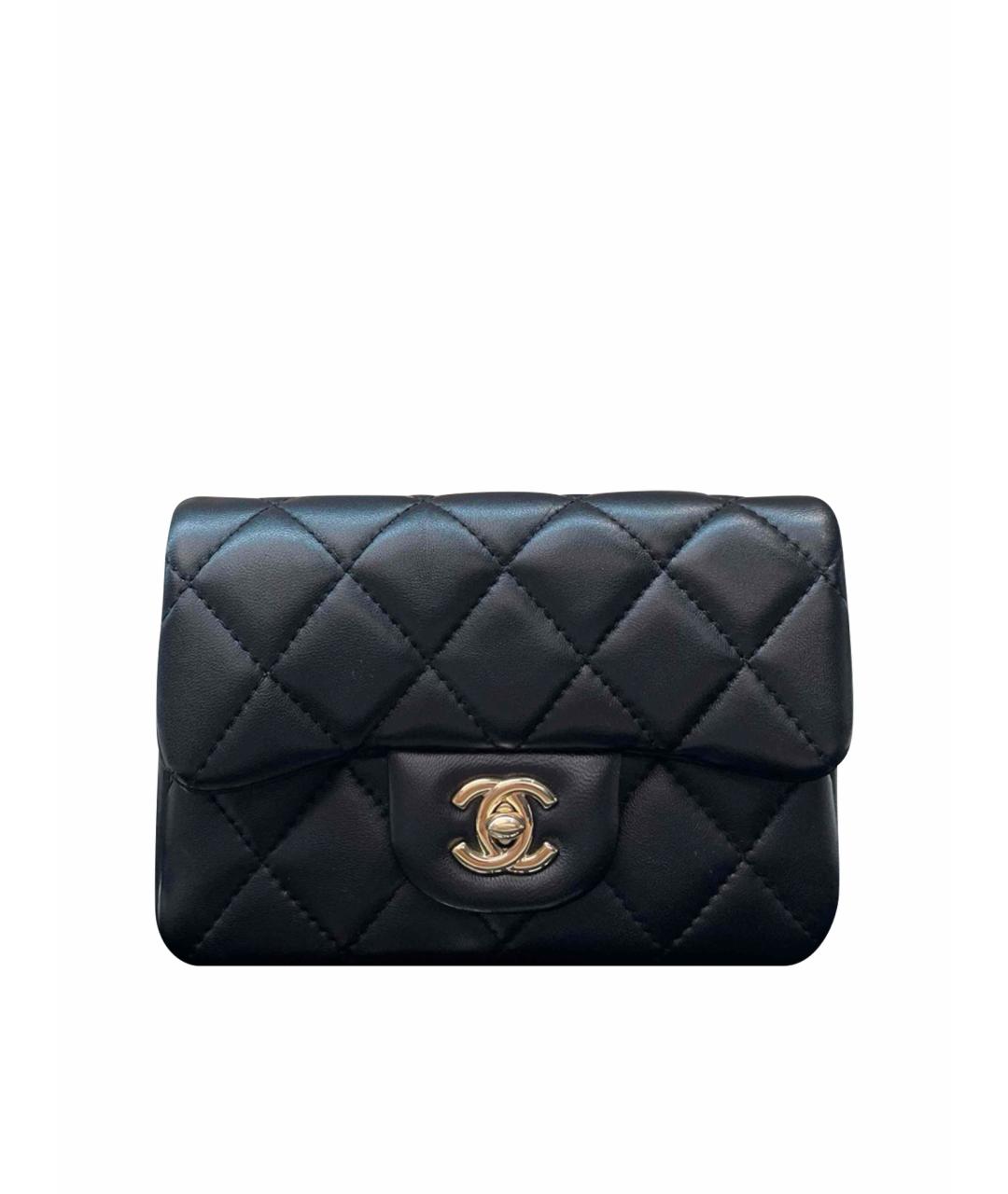 CHANEL Черная кожаная сумка через плечо, фото 1