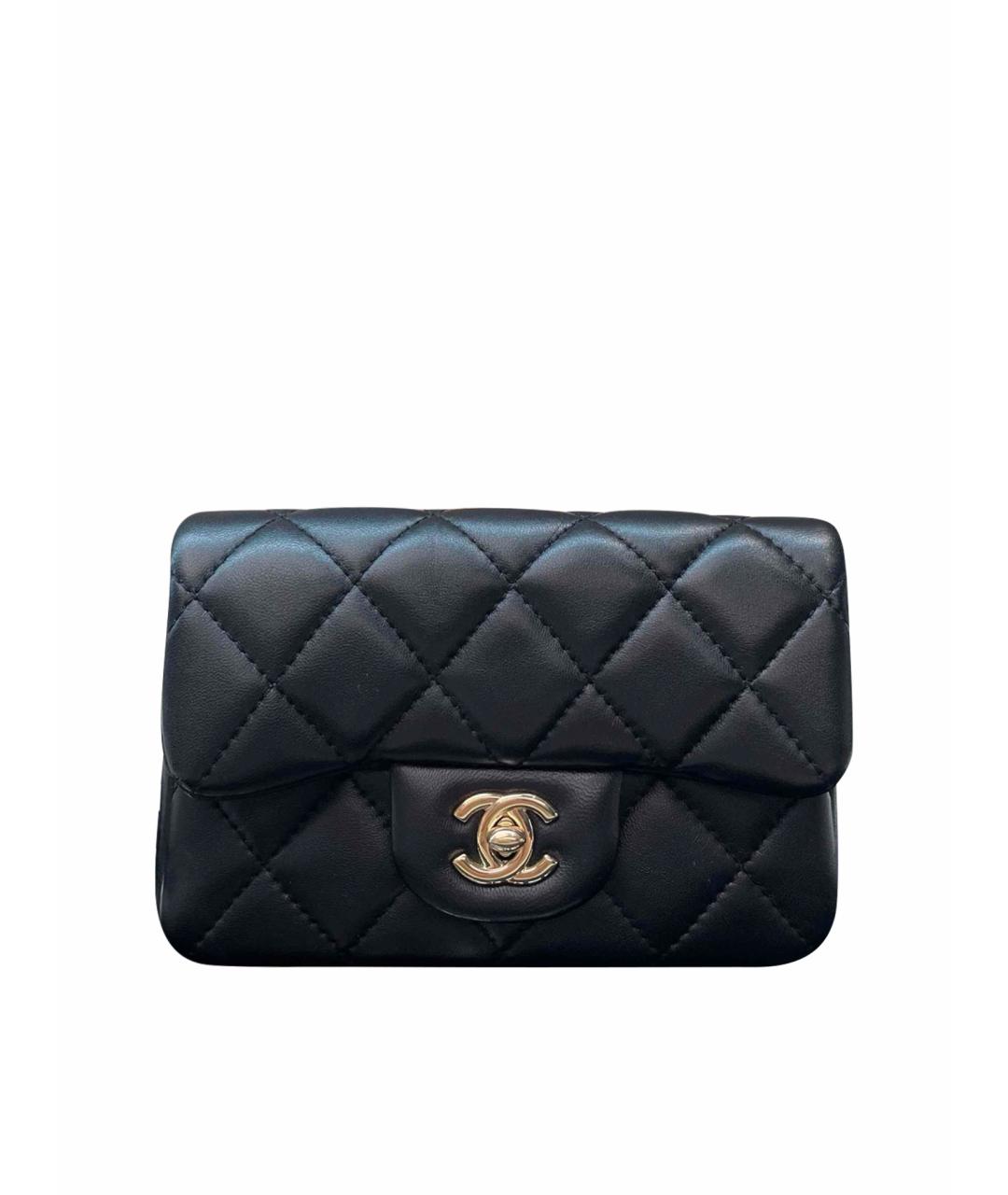 CHANEL Черная кожаная сумка через плечо, фото 7