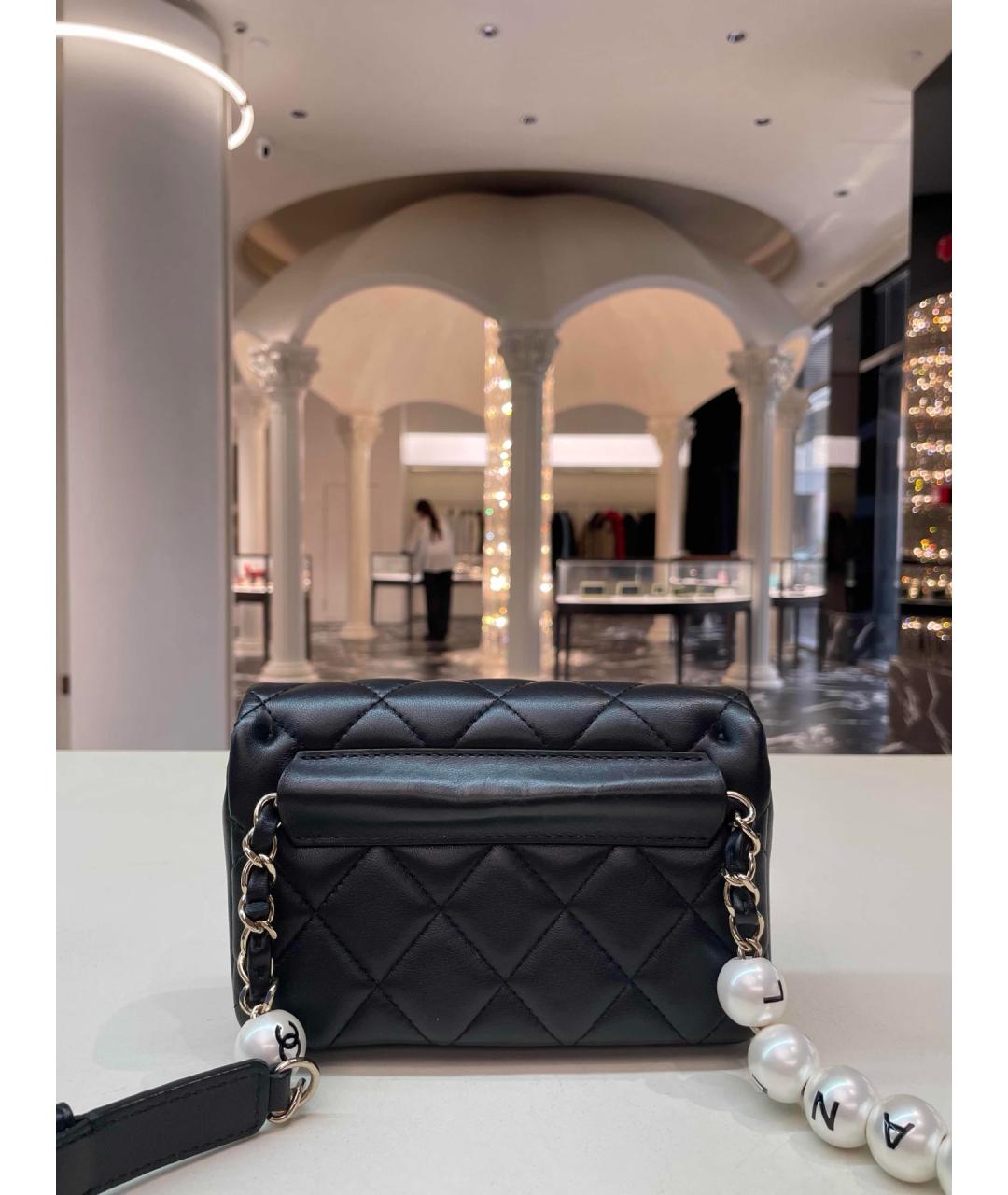 CHANEL Черная кожаная сумка через плечо, фото 3