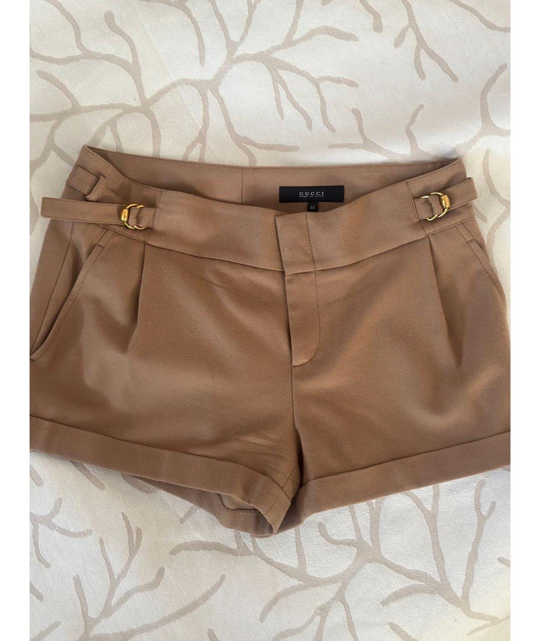 GUCCI Бежевые шерстяные шорты, фото 8