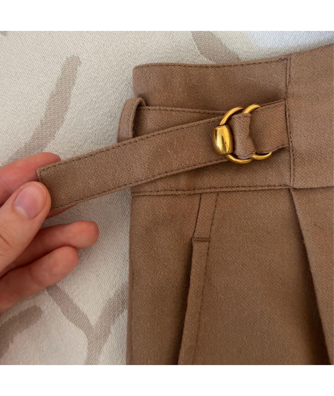 GUCCI Бежевые шерстяные шорты, фото 4