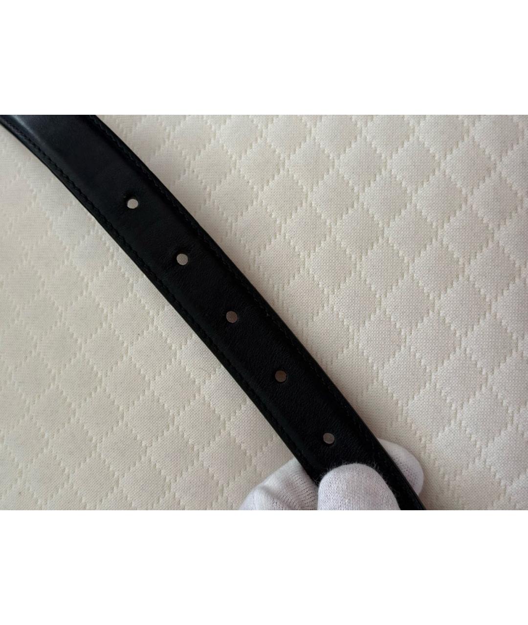 GUCCI Черный кожаный ремень, фото 4