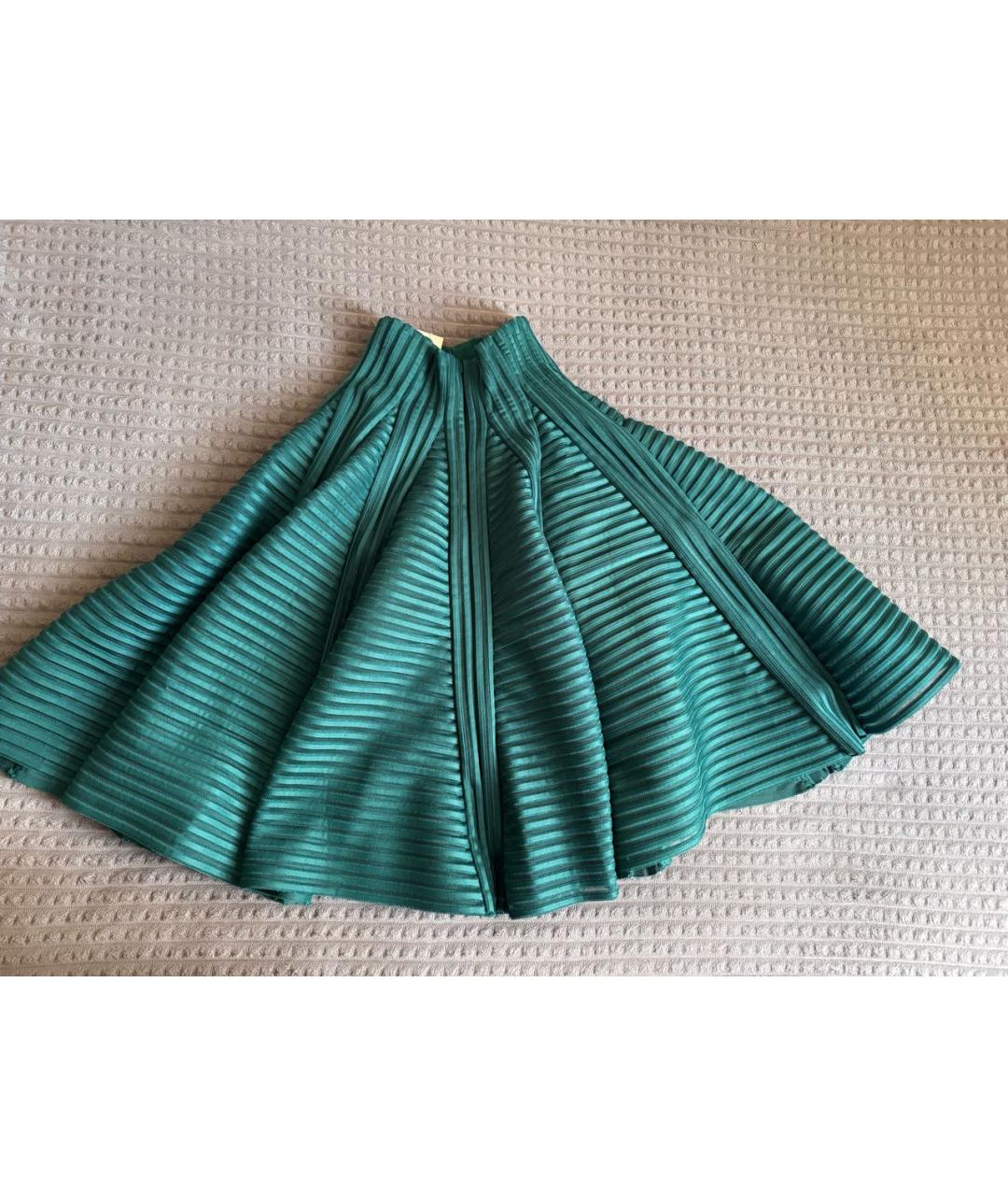 MAJE Зеленая полиэстеровая юбка миди, фото 2