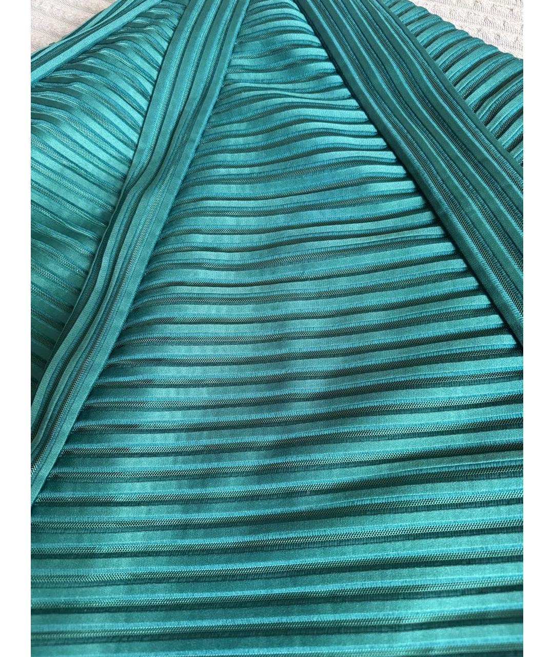 MAJE Зеленая полиэстеровая юбка миди, фото 3