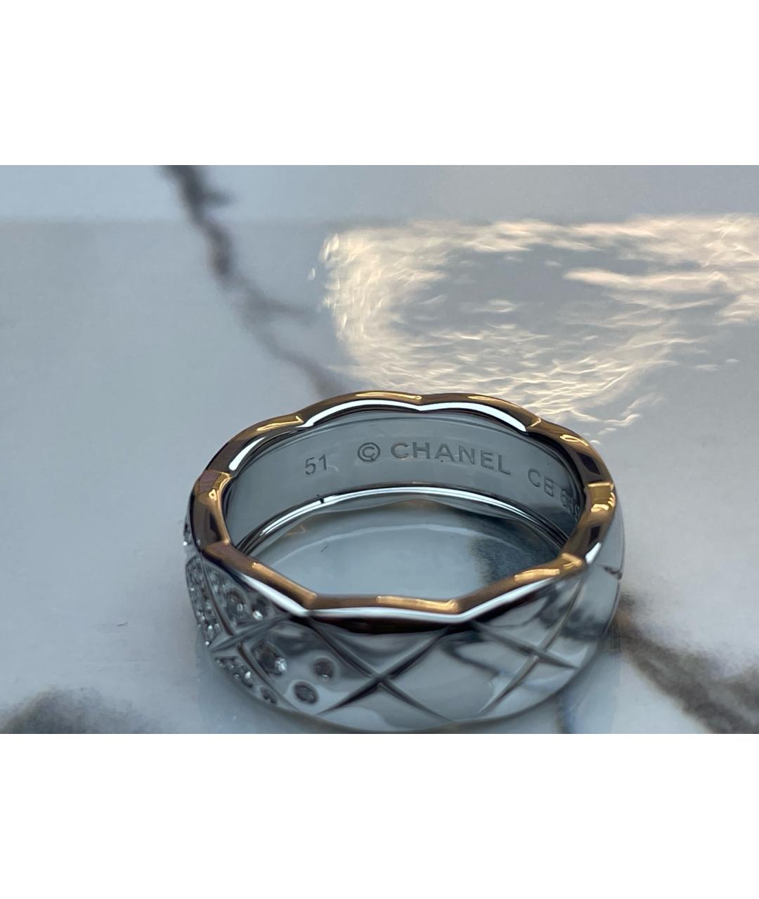 CHANEL Серебряное кольцо из белого золота, фото 6