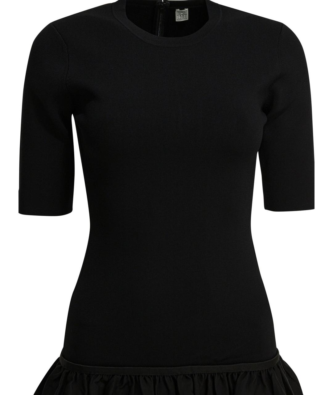 TOTEME Черное вискозное повседневное платье, фото 3