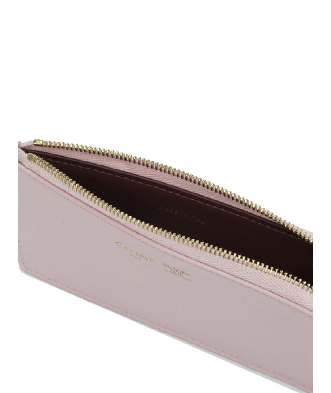 CELINE Розовый кожаный кардхолдер, фото 5