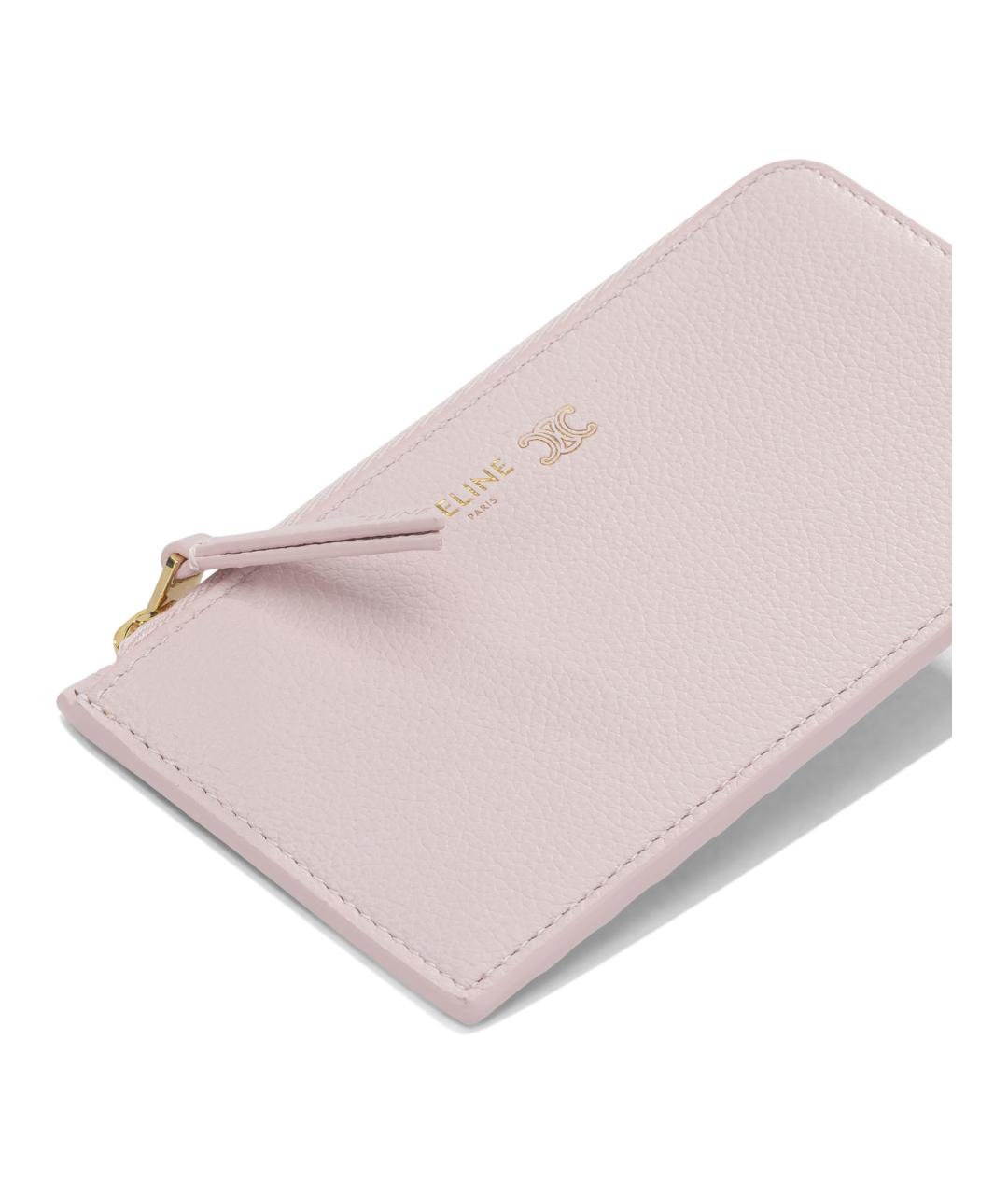 CELINE Розовый кожаный кардхолдер, фото 4