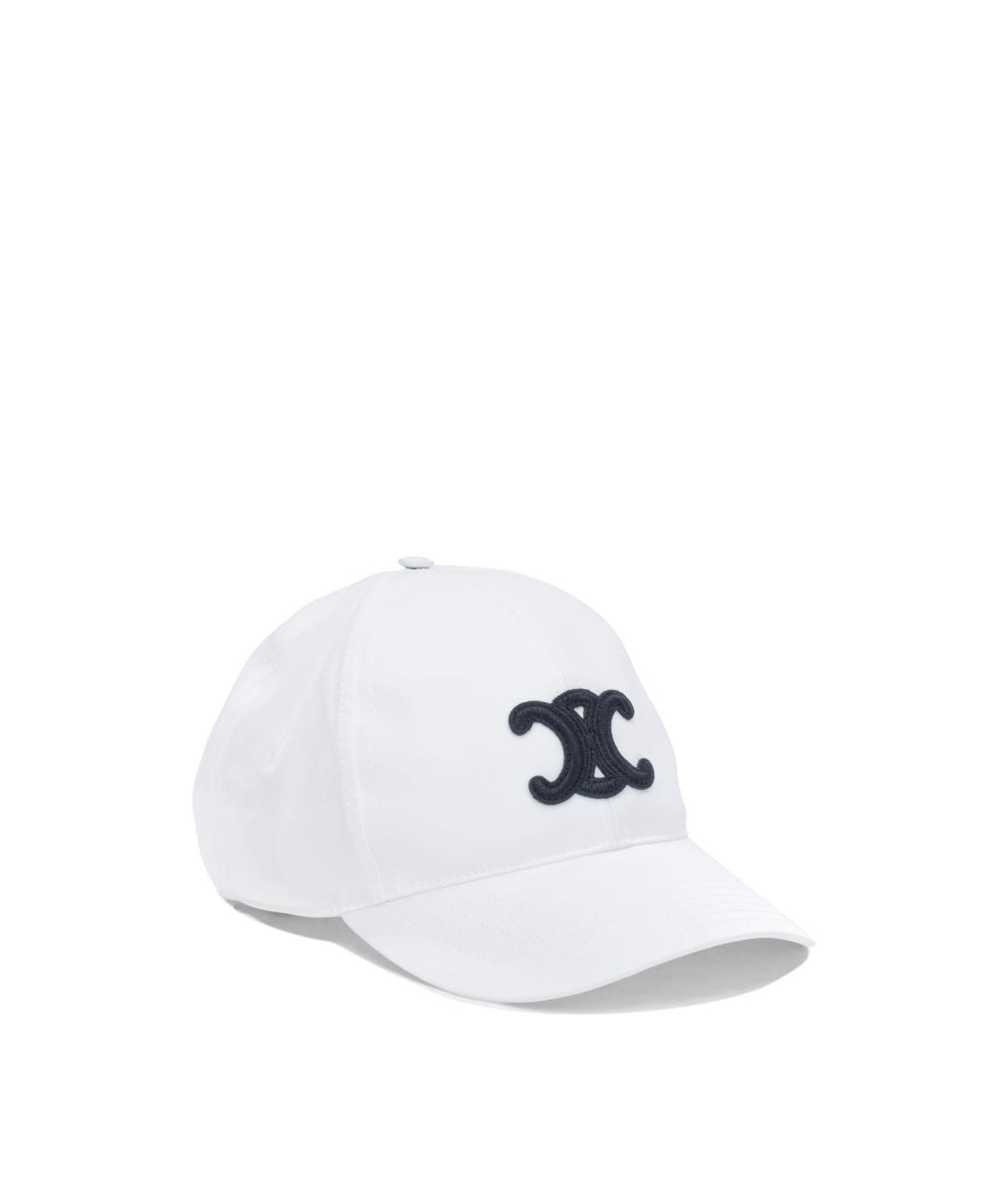 CELINE Белая хлопковая кепка, фото 2
