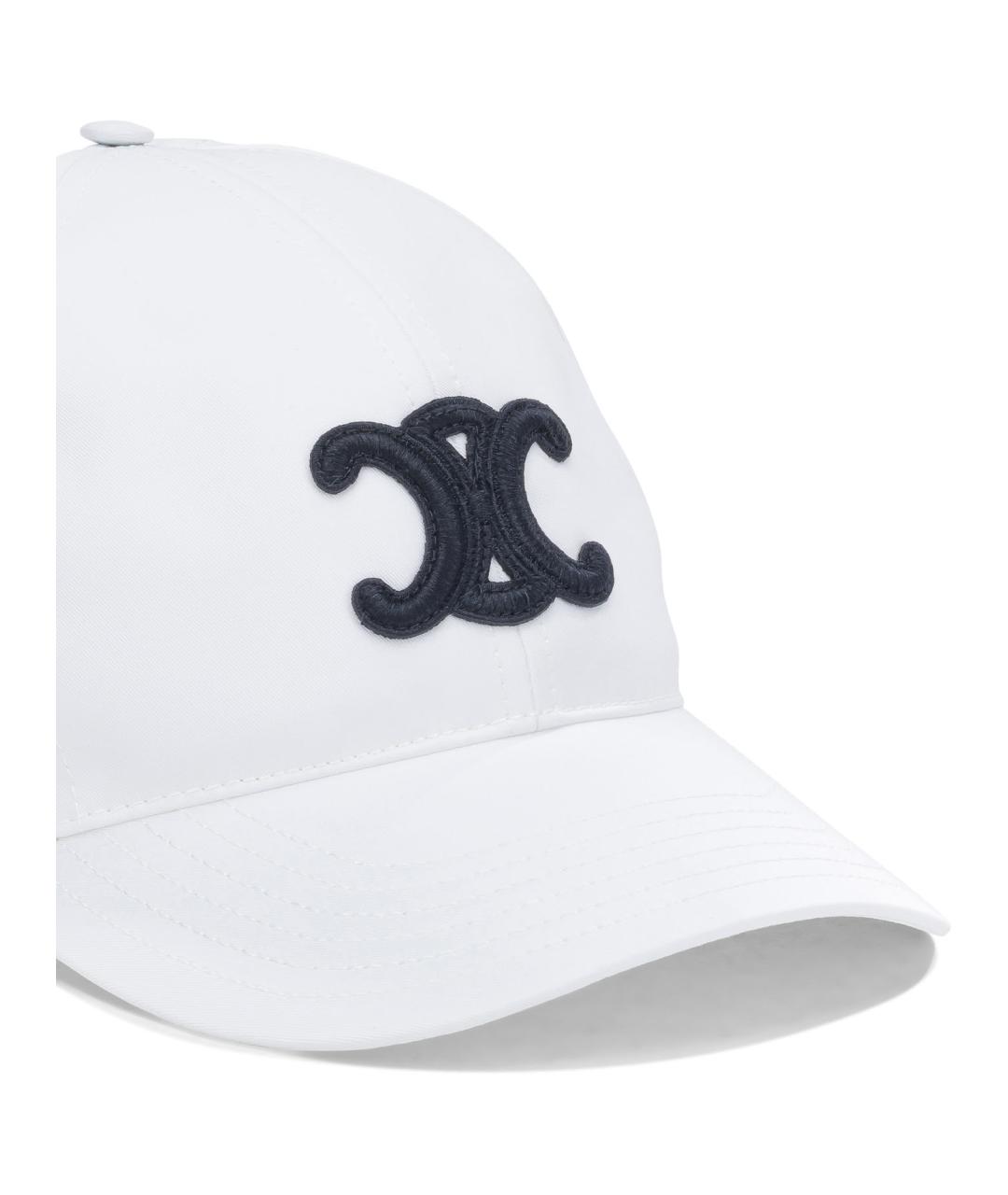 CELINE Белая хлопковая кепка, фото 4