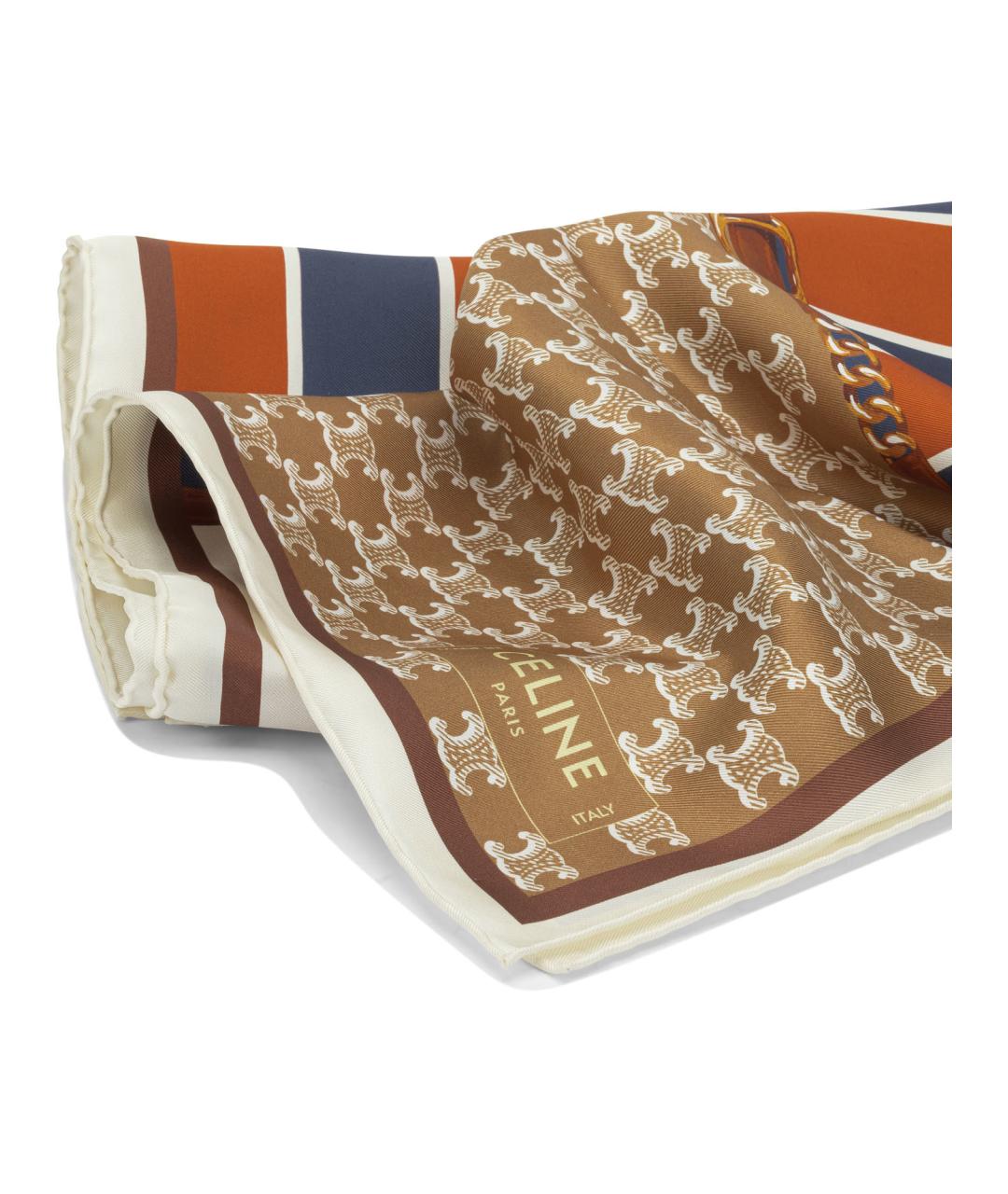 CELINE Мульти шелковый платок, фото 2