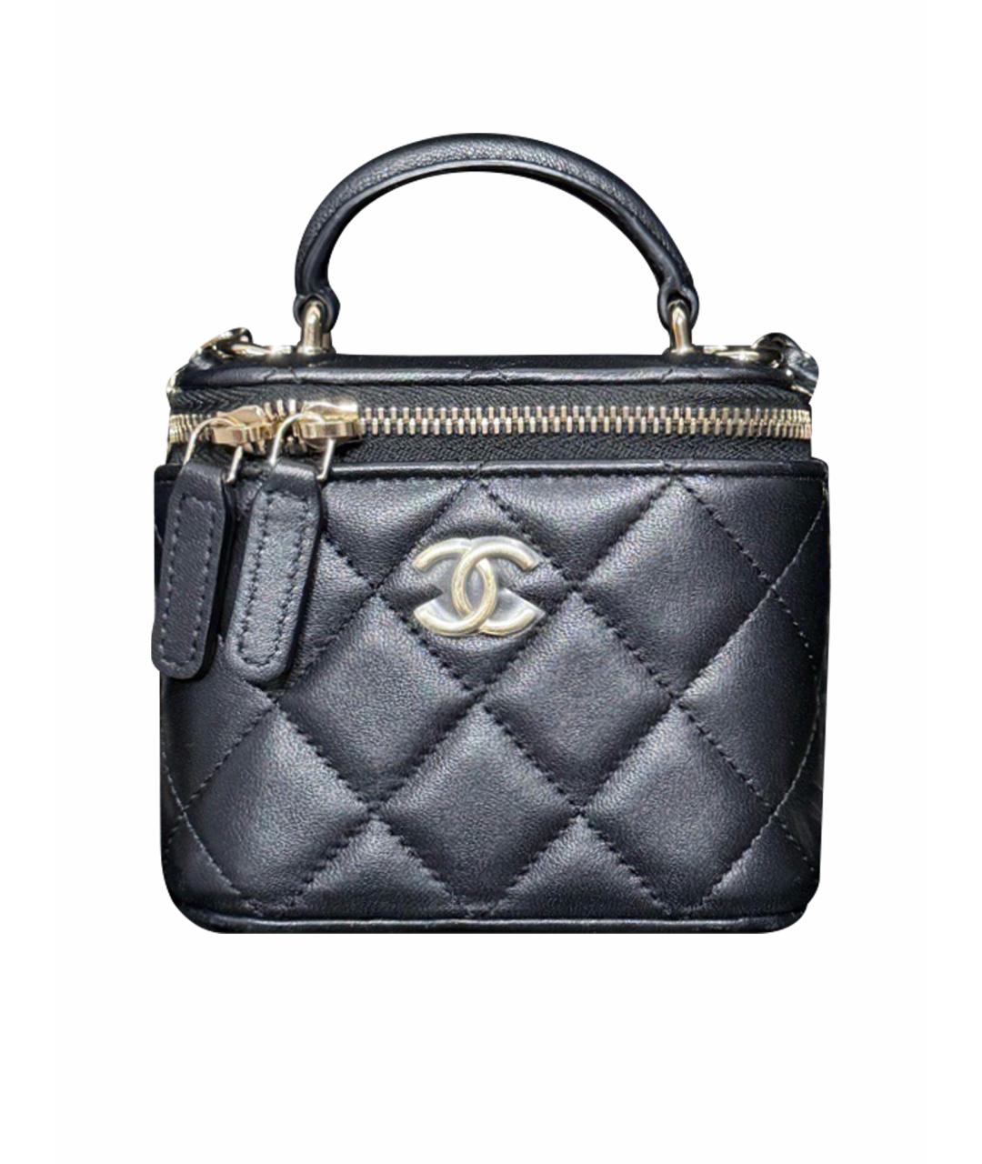 CHANEL Черная кожаная сумка через плечо, фото 1